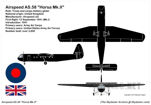 Airspeed AS.58 Horsa Mk.II (3-view, copyright 2013 Skytamer Images).jpg