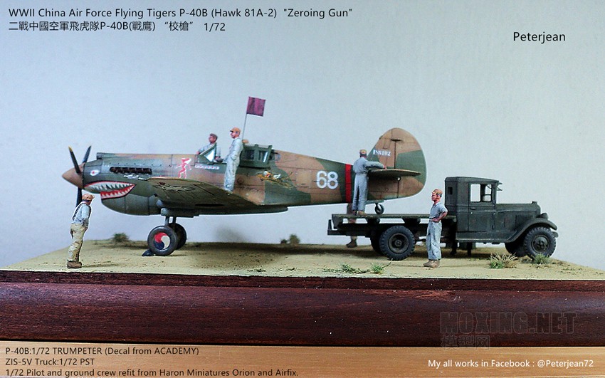WWII China Air Force Flying Tigers P-40B (Hawk 81A-2) &  ZIS-5V Truck 