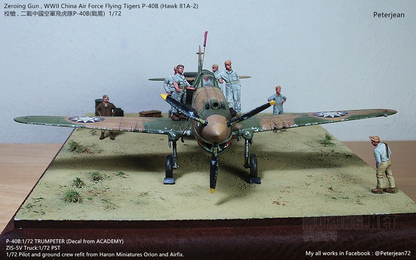 WWII China Air Force Flying Tigers P-40B (Hawk 81A-2) &  ZIS-5V Truck 