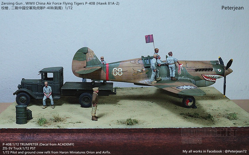 WWII China Air Force Flying Tigers P-40B (Hawk 81A-2) &  ZIS-5V Truck 