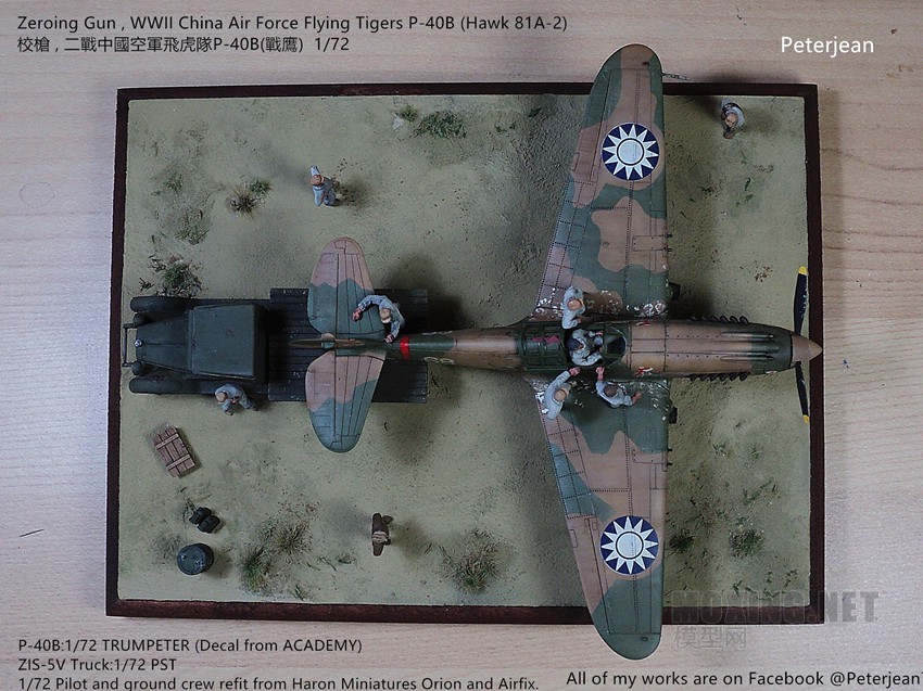 WWII China Air Force Flying Tigers P-40B (Hawk 81A-2) &  ZIS-5V Truck 
