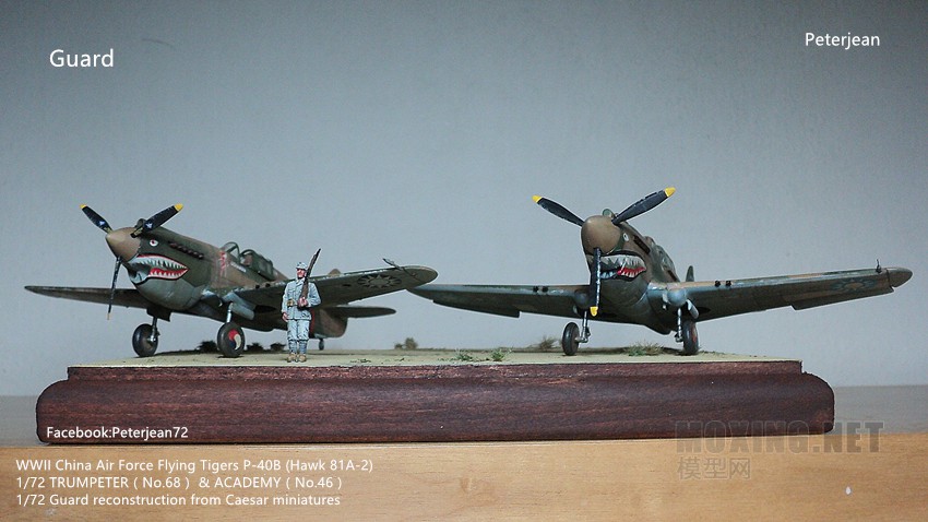 WWII China Air Force Flying Tigers P-40B (Hawk 81A-2) 1/72