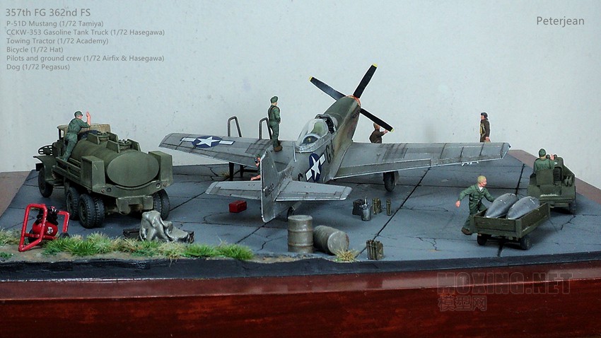 357th FG 362nd FS, P-51D Mustang, CCKW-353 Gasoline Tank Truck (1:72)