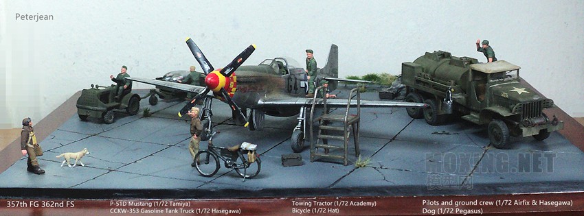 357th FG 362nd FS, P-51D Mustang, CCKW-353 Gasoline Tank Truck (1:72)