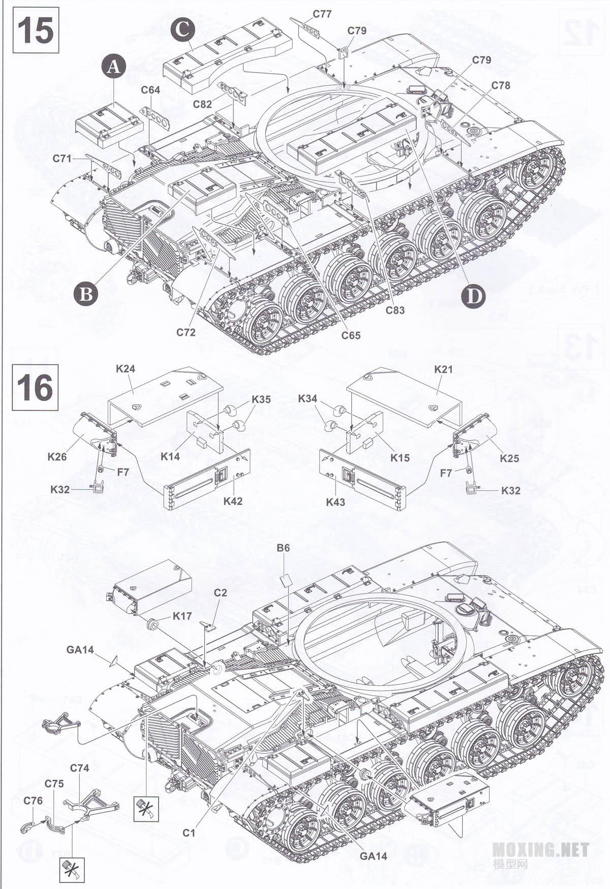 [模型网评测]AFVClub-1/35美国M60A1巴顿主战坦克(AF35060)