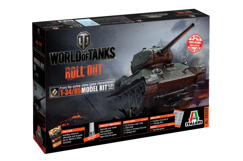 伊达雷利新品-1/35苏联T-34/85坦克(WOT版)(36509)