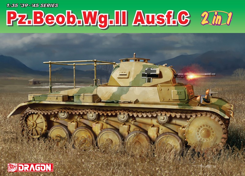威龙新品-1/35德国2号/二号A-C型炮兵侦察车(2合1版)(6812)