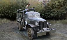 HB新品-1/35美国GMC CCKW-352带机枪塔(83833)