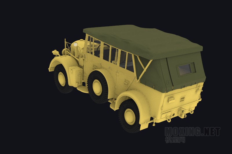 威骏新品-1/35德国霍希军事人员车辆(Kfz12)+28mm sPzB41反坦克炮与装载拖车(CB35209)