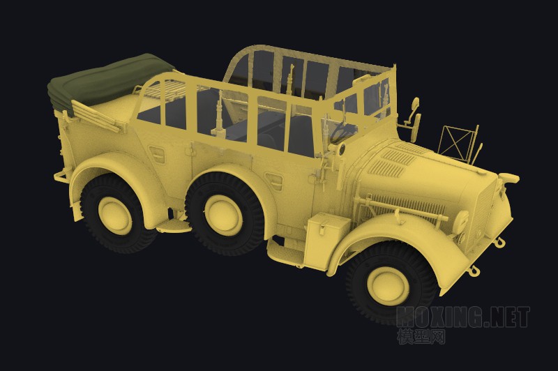 威骏新品-1/35德国霍希军事人员车辆(Kfz12)+28mm sPzB41反坦克炮与装载拖车(CB35209)
