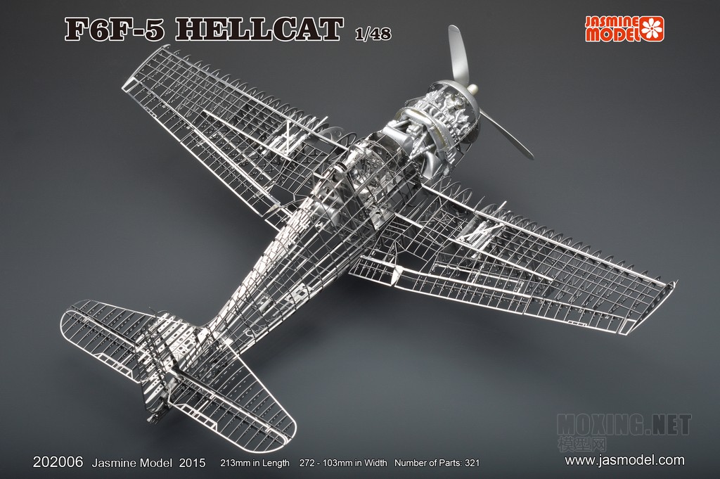 [模型网评测]Jasmine Model-1/48 F6F-5地狱猫(202006)