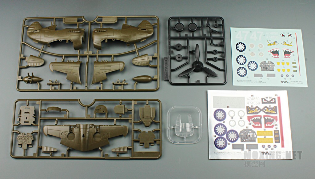 TIGER MODEL新品-Q版中国空军P-40战斗机(蛋机06)