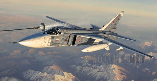 小号手新品-1/72俄罗斯苏-24M“击剑手”战斗轰炸机(01673)