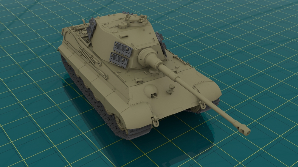 ICM新品-1/35德国"虎王"重型坦克(亨舍尔炮塔后期型)(35363)