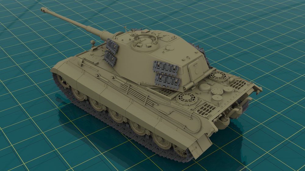 ICM新品-1/35德国"虎王"重型坦克(亨舍尔炮塔后期型)(35363)