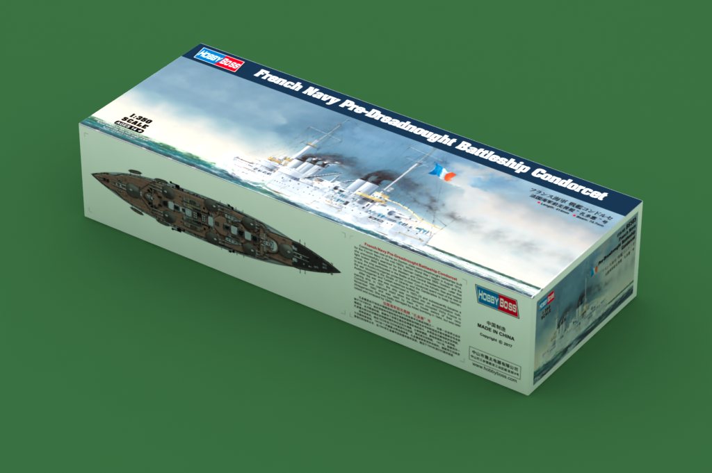 HOBBYBOSS新品(86505)-1/350法国海军前无畏舰“孔多塞”号
