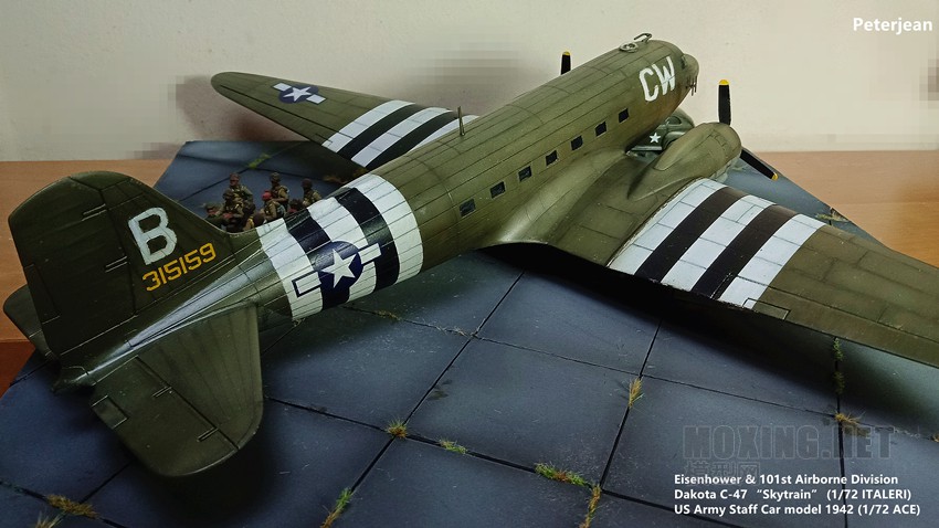 Eisenhower & 101st Airborne Division , Dakota C-47 Skytrain , US Army Staff Car model (1/72)